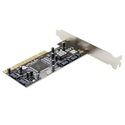 New 4 Port SATA PCI Expansion Card PCI To SATA Adapter Card RAID 0 - Image 1 of 4