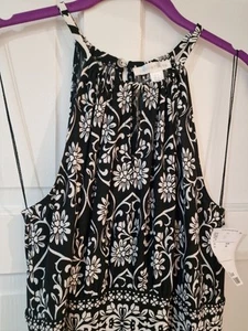 London Times Floral Black & White Long Dress 14/40 - Picture 1 of 4