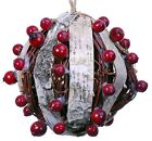 Birch Bark Berry Decorative Kissing Ball Ornament Natural Tree 548a