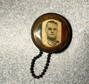 Antike General Electric Co. Mitarbeiterausweis Abzeichen 30er 40er Jahre Vintage Original Pin - Bild 1 von 4