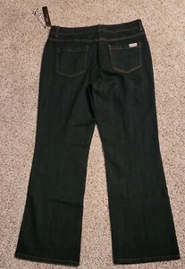 DANA BUCHMAN SIGNATURE BOOT JEANS SZ 12 SECRETLY SLIMS DK BLUE STRETCH-NWT! $50 - Picture 1 of 12
