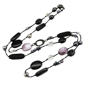 Collana Silpada ~35" SS ematite calcedonio perle + altro ritirato N1796 centro città - Foto 1 di 14