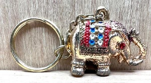 Schlüsselanhänger Chang Thai Vintage Thailand Gold Strass Elefant - Bild 1 von 4