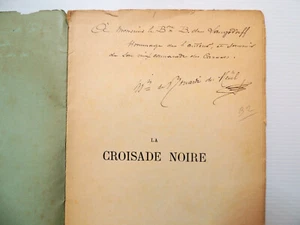 Dédicace Marquis de Bonardi du Menil. Questions Africaines, Croisade Noire 1889 - Foto 1 di 4