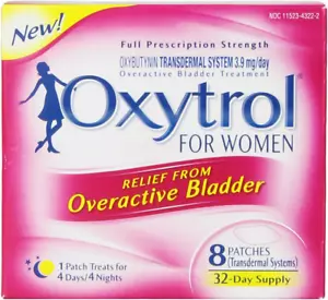 Oxytrol für Frauen überaktive Blase transdermales Pflaster, 8 Stück - Bild 1 von 12