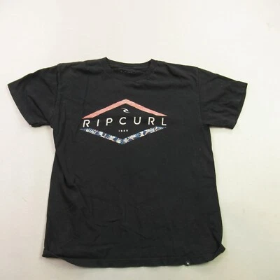Rip Curl Shirt Jungen Large Kurzarm Freizeit Rundhals leicht schwarz - Bild 1 von 4