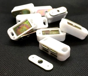Magnetschnäpper weiß Magnet Schrank Kleiderschrank Türschnäpper Schloss (292) - Bild 1 von 9