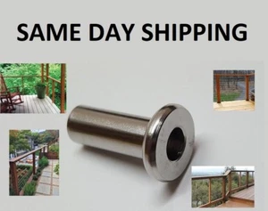 T316 Manicotto di protezione in acciaio inox per ringhiera cavo 1/8" - 3/16" - Foto 1 di 2