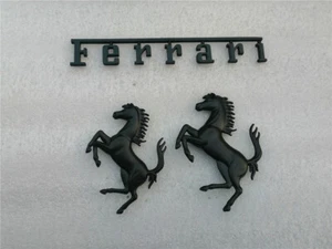 Ferrari California FERRARI Front Rear Bumper Horse Badge Emblem Set Black New - Bild 1 von 8