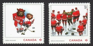 DIE CUT = HOCKEY = CCCP vs CANADA ...= CARTOONISTS = set of 2 MNH Canada 2021 - Picture 1 of 1