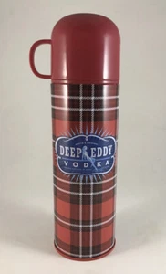 Austin's Original Deep Eddy Vodka 8 Oz Rot Flanell Kunststoff Thermoskanne Tauchen - Bild 1 von 6