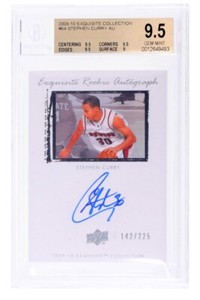 2009-10 UD Exquisite #64 Stephen Curry RC Rookie 142/225 BGS 9.5 w/ 10 AUTO