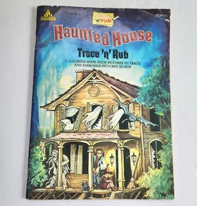 1989 Haunted House Coloring Book Trace 'n' Rub Random House Vintage Halloween US - Picture 1 of 11