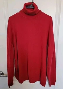 LaVane Knit Cotton Blend Turtleneck Pullover Sweater Womens red 3X - Picture 1 of 10