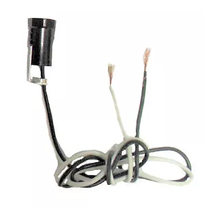 CANDELABRO FENÓLICO PRECABLEADO ENCHUFE CON CHUPETÓN Y CABLES DE 24" TR-213 - Imagen 1 de 1