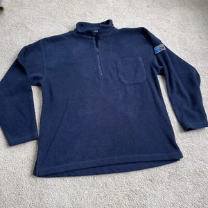 Nautica Fleece Mens XL Extra Large Navy Blue Vintage America Yachting Made USA - Picture 1 of 12