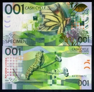 001 Cash Cycle KBA-GIORI, Test note / Specimen - Butterfly - Stunning F - Picture 1 of 1