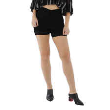 Roberto Cavalli Ladies Black RC Monogram-Embellished Shorts