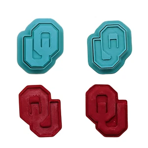 Juego de cortador de galletas y estampillas Oklahoma Sooners - con opciones en relieve y en relieve - Imagen 1 de 10