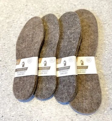 ALPAKA EINLEGESOHLEN 100% ALPAKA WOLLE NADELFILZ SCHUHEINLAGEN - Bild 1 von 4