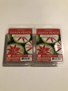 2X SCENTSATIONALS GUAVA PEACH 2.5 OZ WAX MELTS High Fragrance Limited Edition - Picture 1 of 2