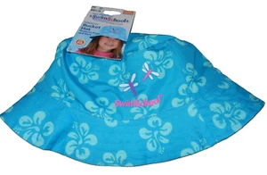 Girls Youth Bucket Hat Sun Protection UPF 50 SwimSchool Dragonfly Flowers - Picture 1 of 4