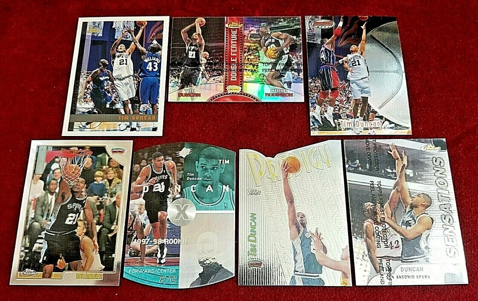 Tim Duncan Panini Fleer UD Topps Chrome Refractor XFractor Rookie Prime Die-Cut - Image 1 of 1