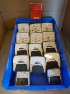 Industrial Gauge Art Powerplant AC Amperage lot of 14 Parts Repair Electro punk - Picture 1 of 17