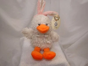 Plushland Bean Bag Plush Puddles Easter 2003 March of Dimes 8" Duck Bunny Rabbit - Picture 1 of 3