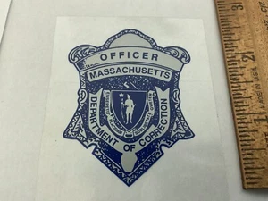 Officer Massachusetts Department Of Correction Badge window decal - Picture 1 of 2