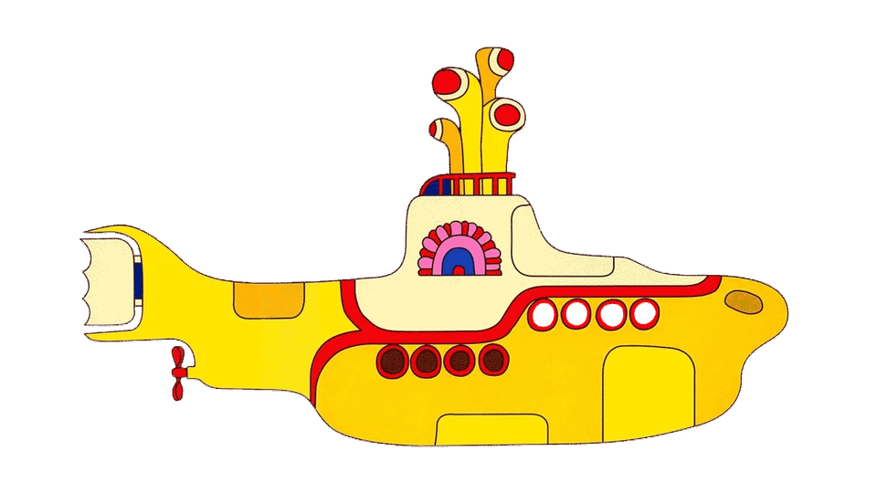 The Beatles sticker yellow submarine skate cell laptop bumper vinyl decal