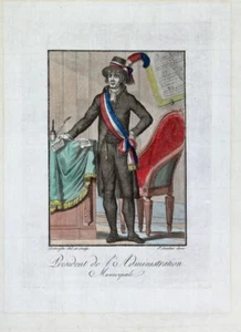 Französische Revolution Departement Verwaltung Bürgermeister Beamter Mode Gesetz - Bild 1 von 1