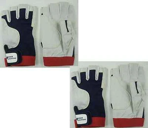 2 Paar AMARA Arbeitshandschuhe Gr M (8) Rigginghandschuhe Handschuhe ohne Finger - Bild 1 von 5