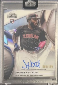 2025 Topps Chrome Black Jhonkensy Noel Rookie Auto 90 /199 RC Cleveland - Imagen 1 de 1