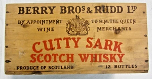 BONITO Whisky Escocés Escocia 1962 Cutty Sark Caja de Madera Caja de Madera IOWA - Imagen 1 de 7