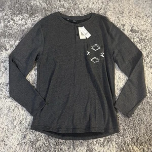 Volcom, Men’s Long Sleeve Pullover Sweater in Heather Gray, with Pattern Pocket - Picture 1 of 7