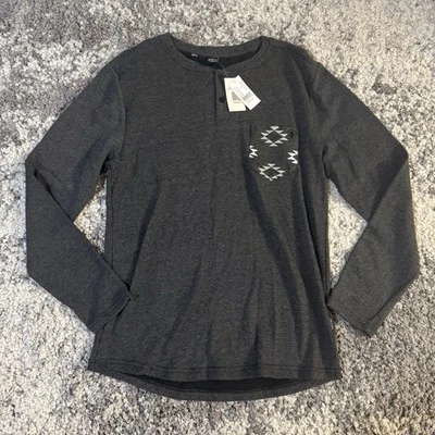 Volcom, Men’s Long Sleeve Pullover Sweater in Heather Gray, with Pattern Pocket - Image 1 of 4