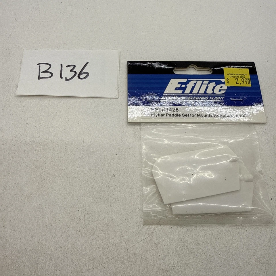 e-Flite H1428 Flybar Paddle Set for Mounts/Adapters: B400 - Image 1 of 1