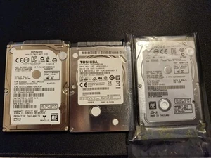 JOB LOT 2X 1TB used 1X 500GB new 2.5" SATA HDD - Picture 1 of 5