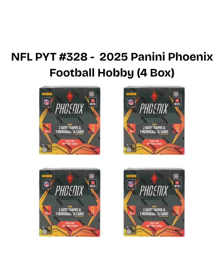 NFL PYT #328 - 2025 Panini Phoenix Fútbol Hobby (4 Cajas) Foto 1 de 1