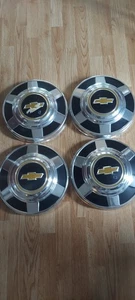 4 Vintage CHEVY truck Hubcaps Wheel Covers NOS aluminum 1980s old school - Picture 1 of 12