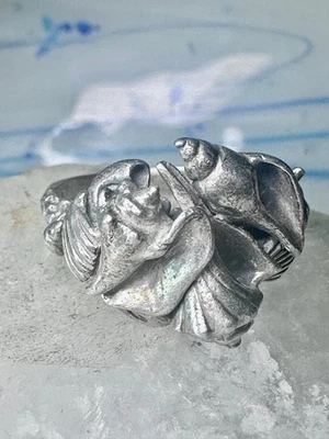 Anillo de concha vintage banda Kabana conchas oceánicas caracol conk talla 11 suroeste esterlina Foto 1 de 4