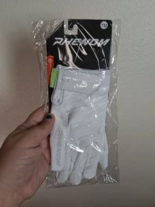 Guantes de fútbol Phenom Vapor Stick jóvenes medianos blancos nuevos con etiquetas - Imagen 1 de 3