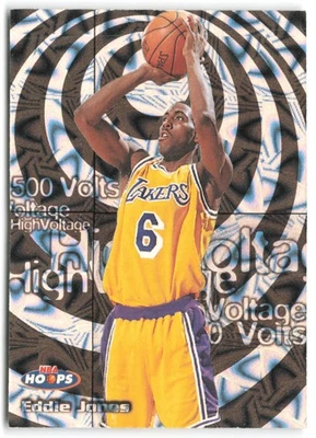 1997-98 Hoops Eddie Jones High Voltage 500 Volts #2 HV #/500 Los Angeles Lakers - Image 1 of 2