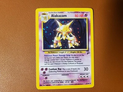 Alakazam 1/130 Base Set 2 Unlimited Holo Pokémon Card NM WOTC - Image 1 of 2