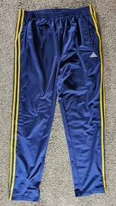Adidas Hose Herren XL VINTAGE Break Away Druckknöpfe Seiten blau gelb Abriss - Bild 1 von 10