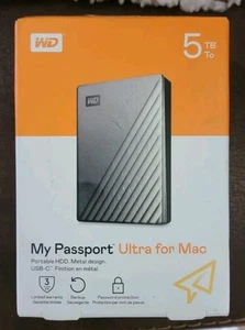 Western Digital My Passport Ultra Mac tragbare externe Festplatte - Silber, 5TB - Bild 1 von 2