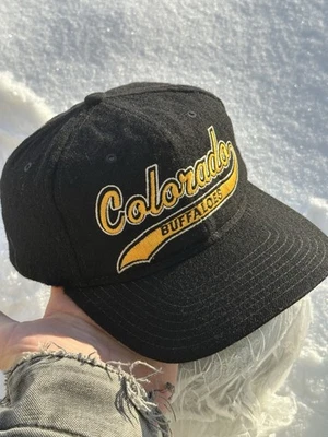 Boné de lã vintage Colorado Buffaloes Starter GEN 1 varredura de cauda SnapBack NCAA - Imagem 1 de 4
