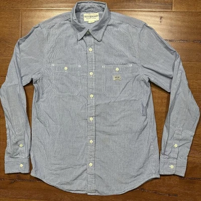 Camisa Ralph Lauren Denim & Supply Abotonada Para Hombres M Azul Rayas Manga Larga Retro Foto 1 de 4