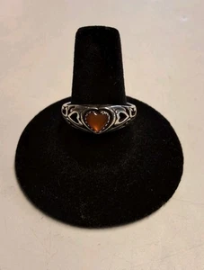 Vintage Wheeler Heart Shaped Sterling Silver Ring Size 9.5 - Picture 1 of 6